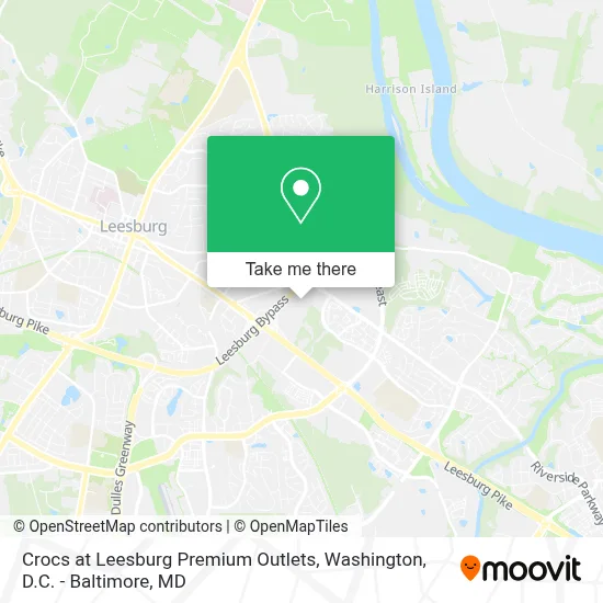 Crocs at Leesburg Premium Outlets map