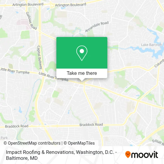 Impact Roofing & Renovations map