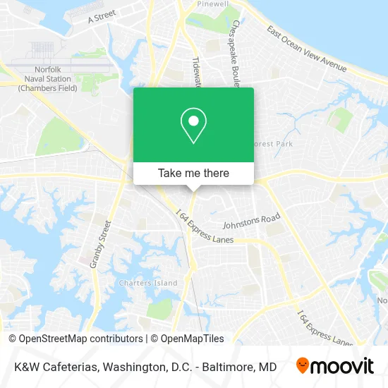K&W Cafeterias map