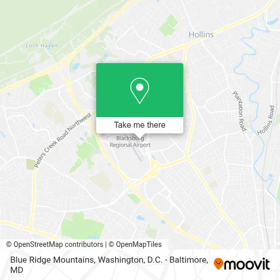 Blue Ridge Mountains map