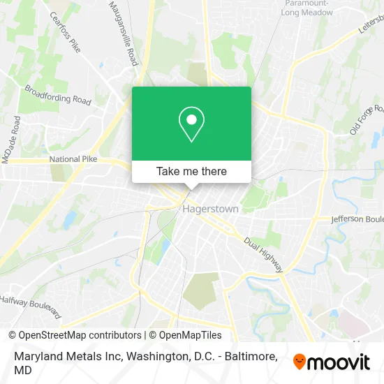 Maryland Metals Inc map