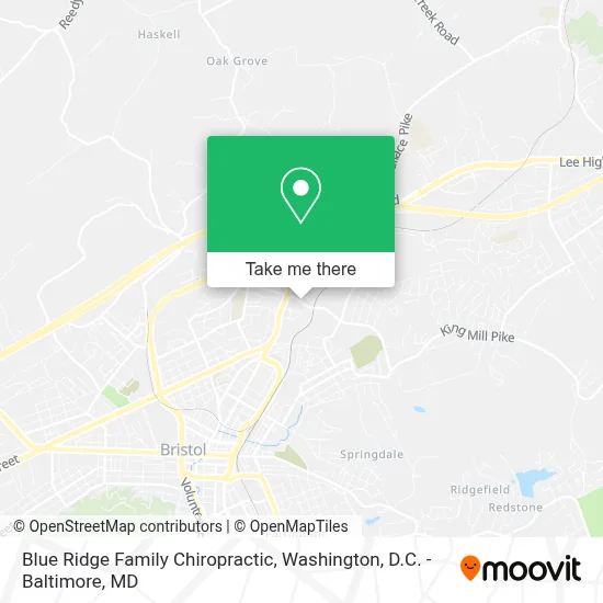 Blue Ridge Family Chiropractic map