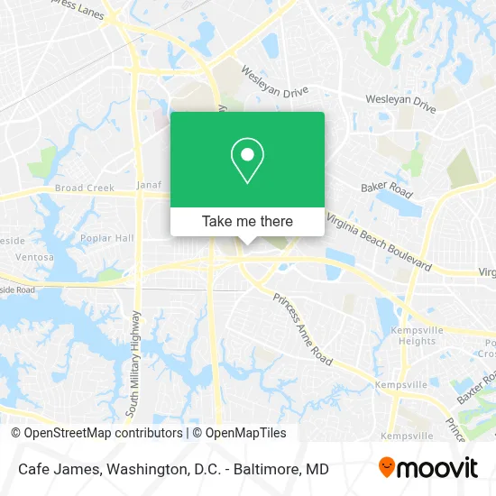 Cafe James map