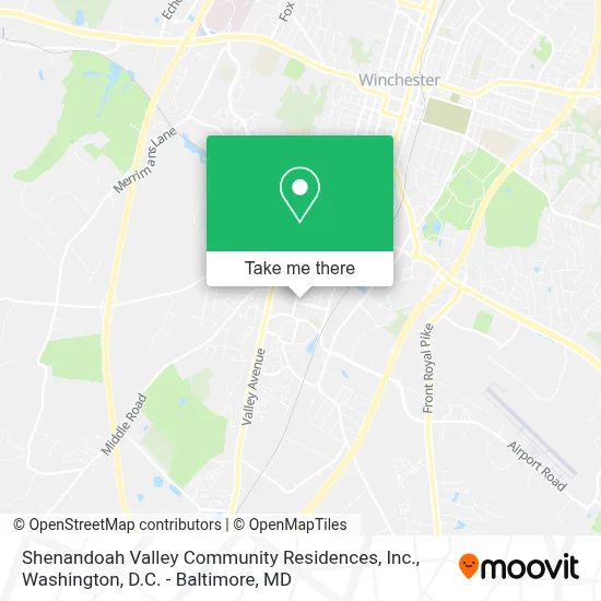 Shenandoah Valley Community Residences, Inc. map
