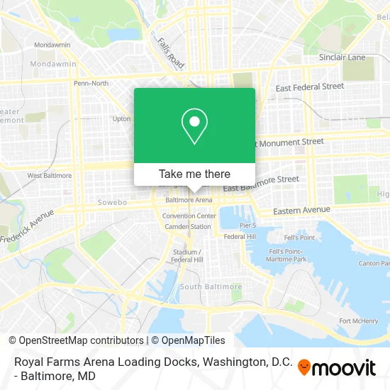 Royal Farms Arena Loading Docks map