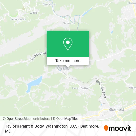 Taylor's Paint & Body map