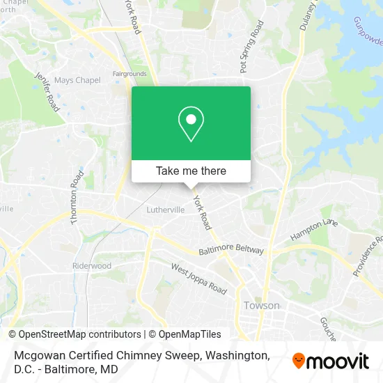 Mcgowan Certified Chimney Sweep map
