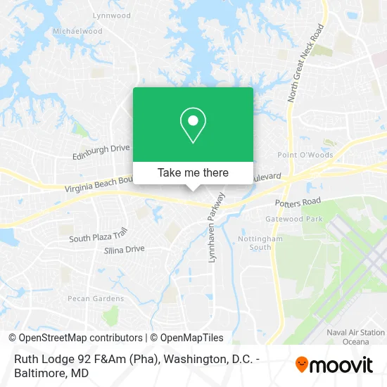 Ruth Lodge 92 F&Am (Pha) map