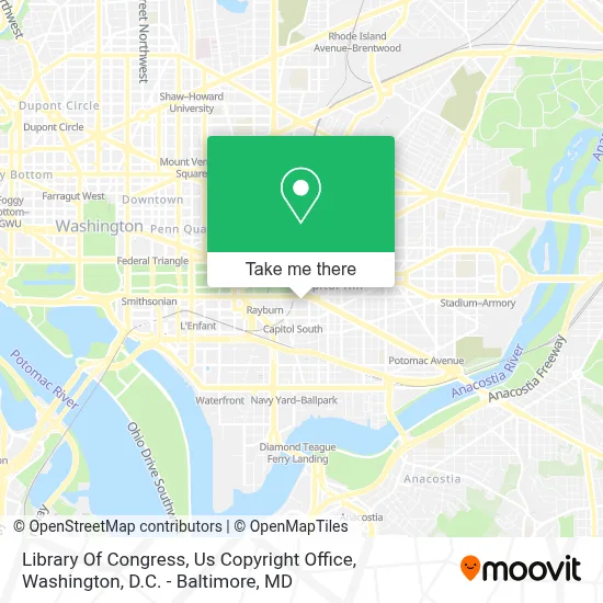 Library Of Congress, Us Copyright Office map