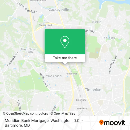 Meridian Bank Mortgage map