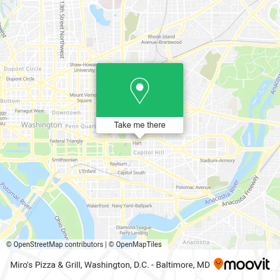 Miro's Pizza & Grill map