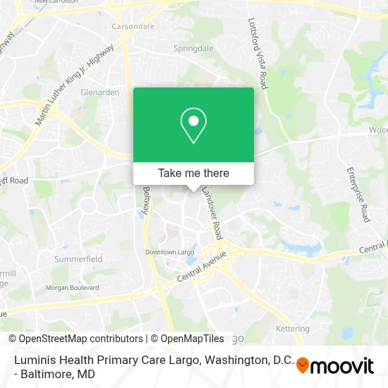 Luminis Health Primary Care Largo map