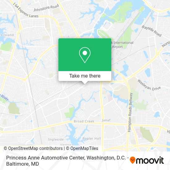 Princess Anne Automotive Center map