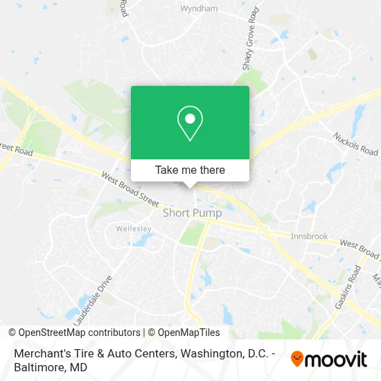 Merchant's Tire & Auto Centers map