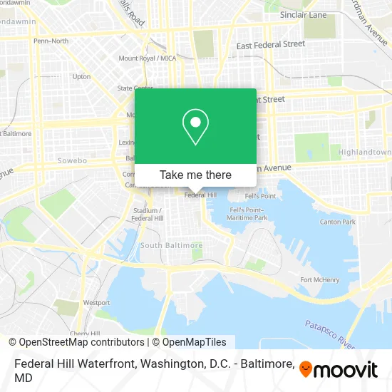 Federal Hill Waterfront map