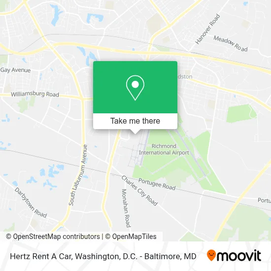 Hertz Rent A Car map
