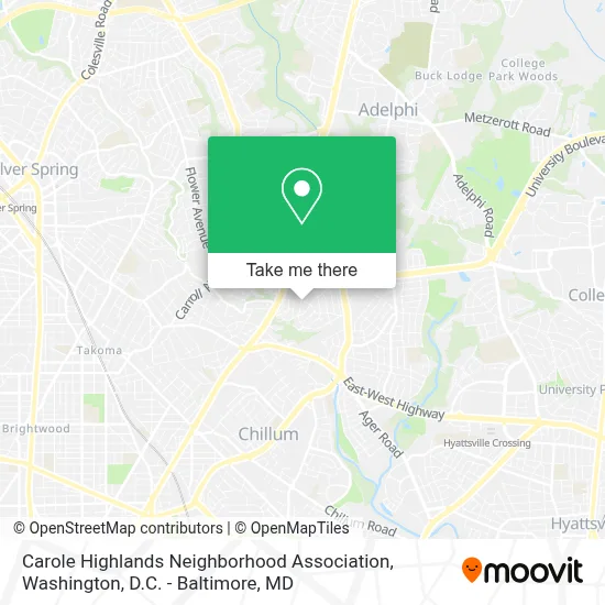 Carole Highlands Neighborhood Association map