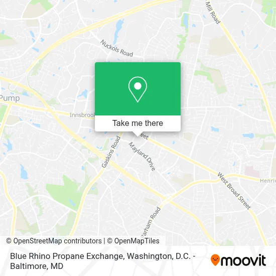 Blue Rhino Propane Exchange map
