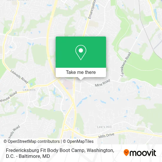 Fredericksburg Fit Body Boot Camp map