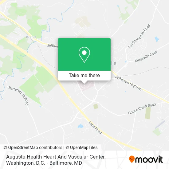 Augusta Health Heart And Vascular Center map