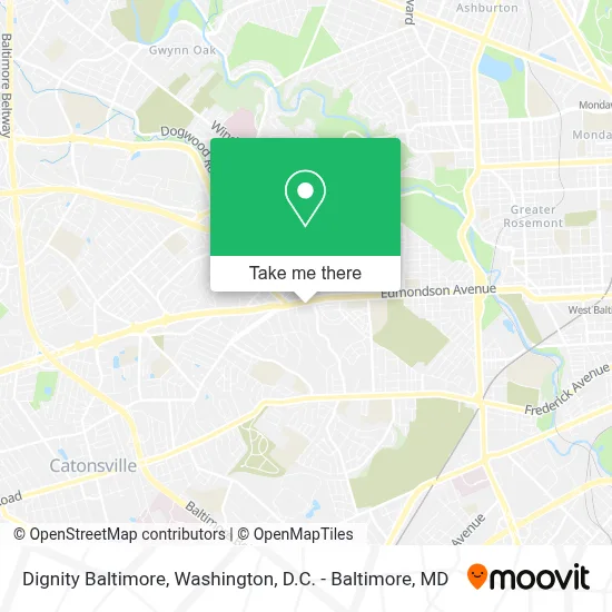 Dignity Baltimore map