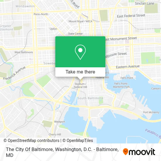 The City Of Baltimore map