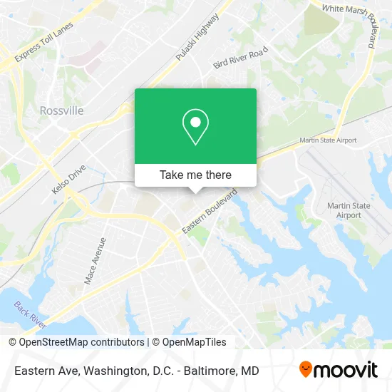 Eastern Ave map