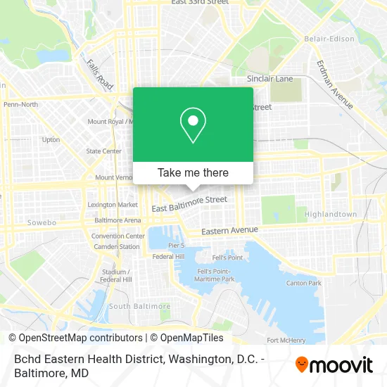 Bchd Eastern Health District map