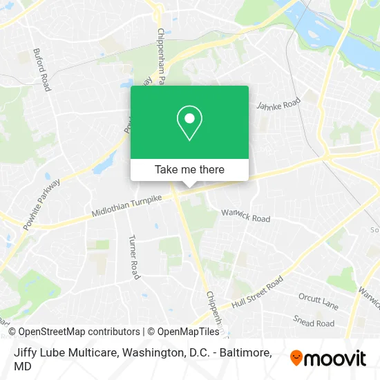 Jiffy Lube Multicare map