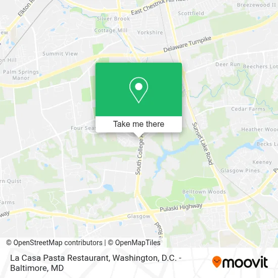 La Casa Pasta Restaurant map
