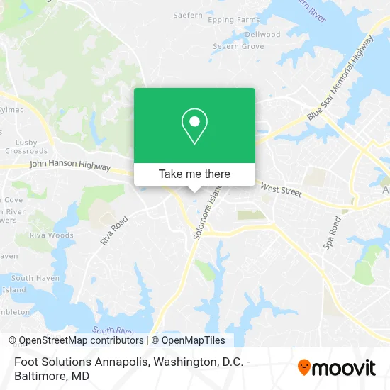 Foot Solutions Annapolis map