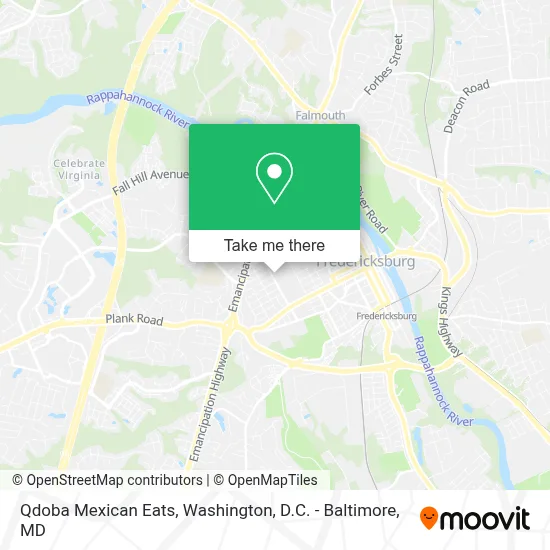 Qdoba Mexican Eats map