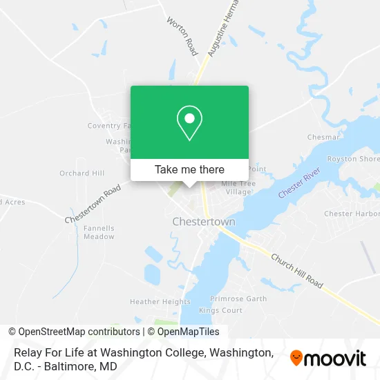 Relay For Life at Washington College map