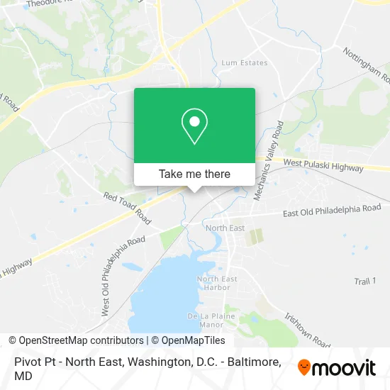 Pivot Pt - North East map
