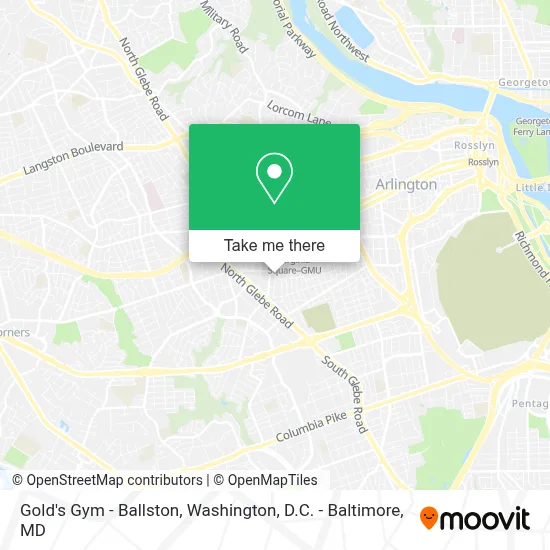 Gold's Gym - Ballston map