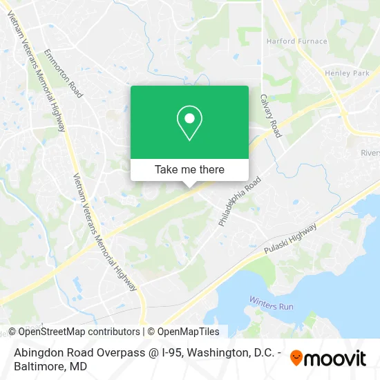 Abingdon Road Overpass @ I-95 map