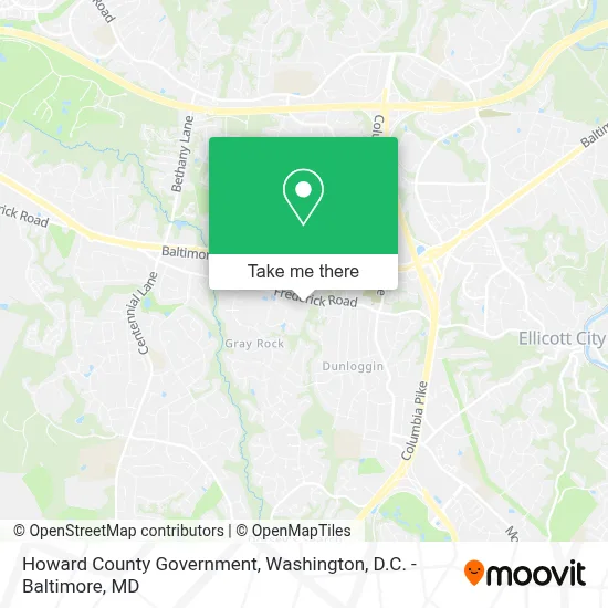 Howard County Government map