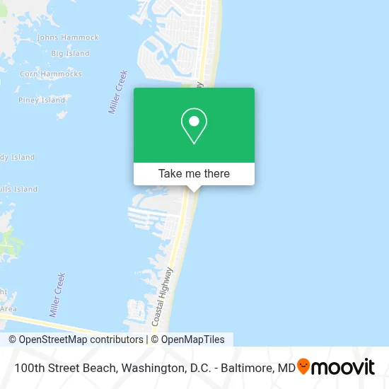 100th Street Beach map