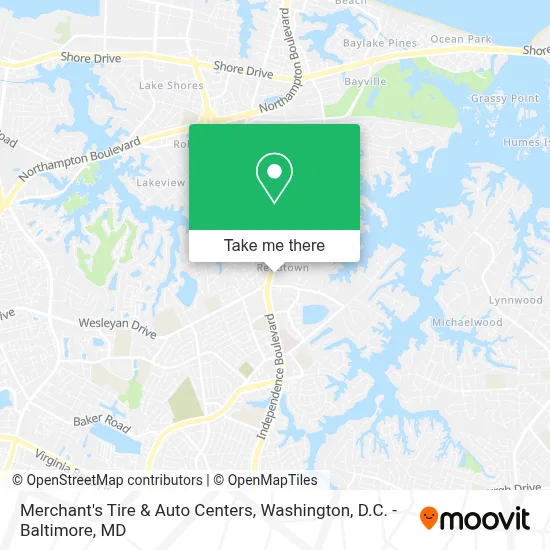 Merchant's Tire & Auto Centers map