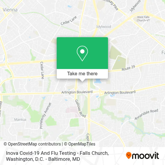 Inova Covid-19 And Flu Testing - Falls Church map