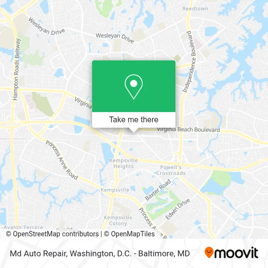 Md Auto Repair map