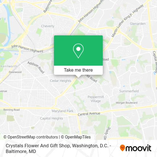Crystals Flower And Gift Shop map