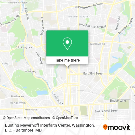Bunting Meyerhoff Interfaith Center map