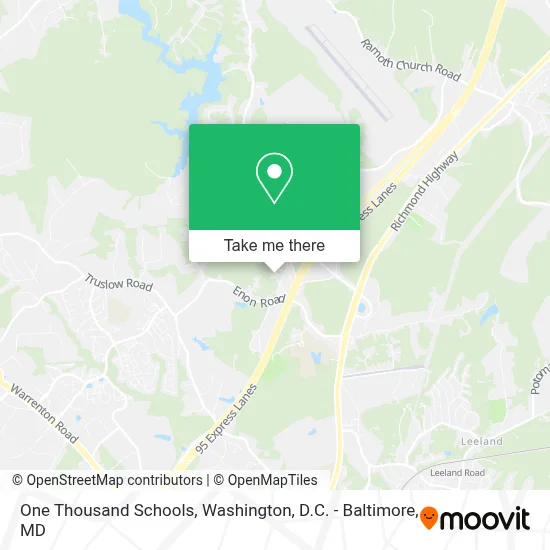 One Thousand Schools map