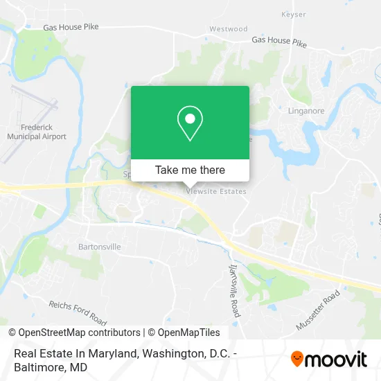 Real Estate In Maryland map