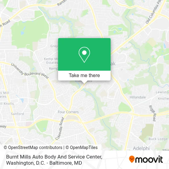 Burnt Mills Auto Body And Service Center map