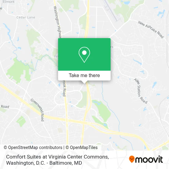 Comfort Suites at Virginia Center Commons map