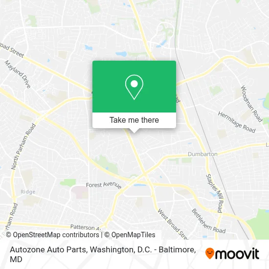 Autozone Auto Parts map