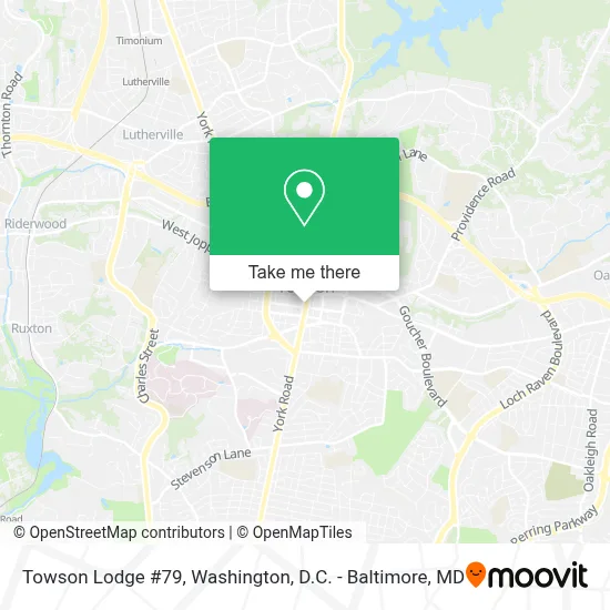 Towson Lodge #79 map