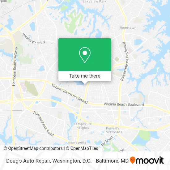 Doug's Auto Repair map